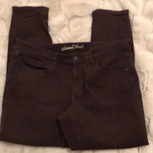 Deep plum skinny jeans